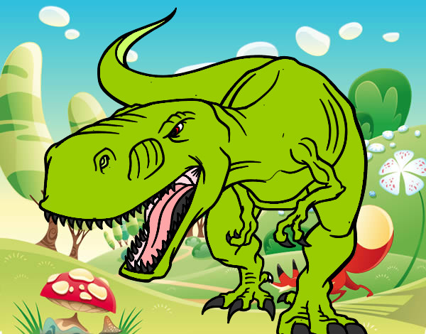 Desenho Dinossauro aborrecido pintado por Fabioloso