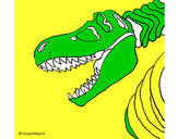 Desenho Esqueleto tiranossauro rex pintado por Lucastarci
