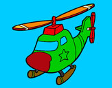 Desenho Helicoptero com uma estrela pintado por vitorcely