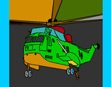 Desenho Helicoptero de resgate pintado por vitorcely