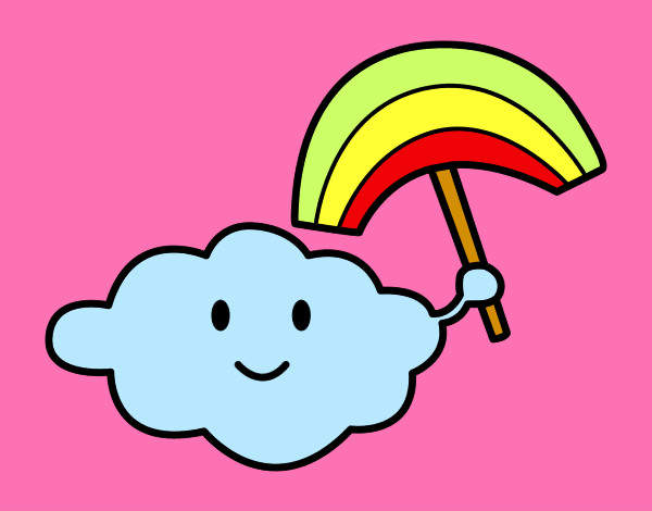 Desenho Nuvem com arco-íris pintado por EMILY2
