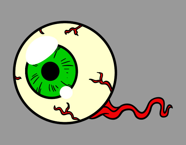 Desenho de Olho Assustador de Halloween para colorir