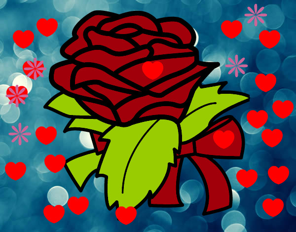Desenho Rosa, flor pintado por camila-cat