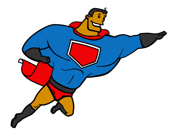 Desenho Super herói enorme pintado por sandrahaha