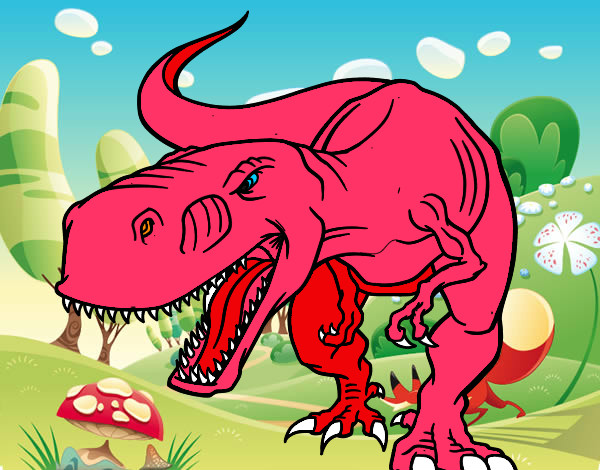 Desenho Tiranossaurus Rex aborrecido pintado por Grandtest