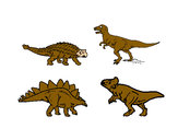 Desenho Dinossauros de terra pintado por Mateusmazu