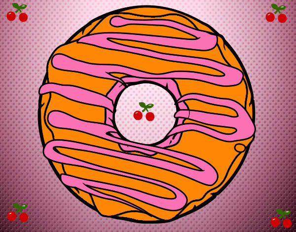 Desenho Donut pintado por gonsalves