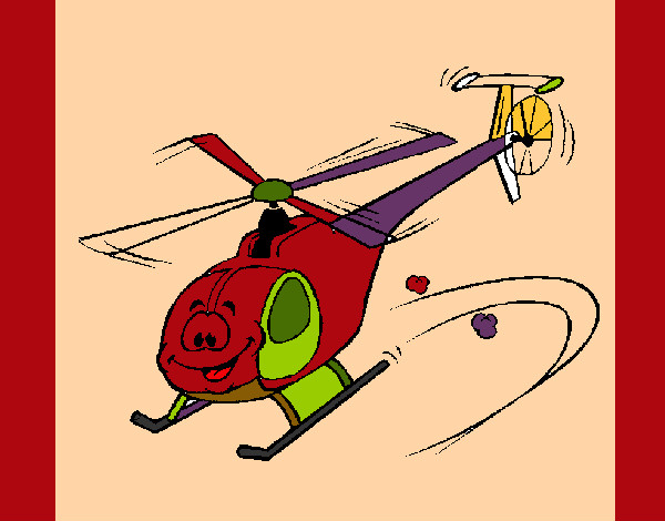 Desenho Helicóptero pintado por Anthonyela