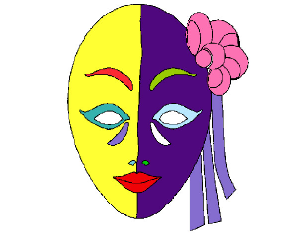 Desenho Máscara italiana pintado por Loli