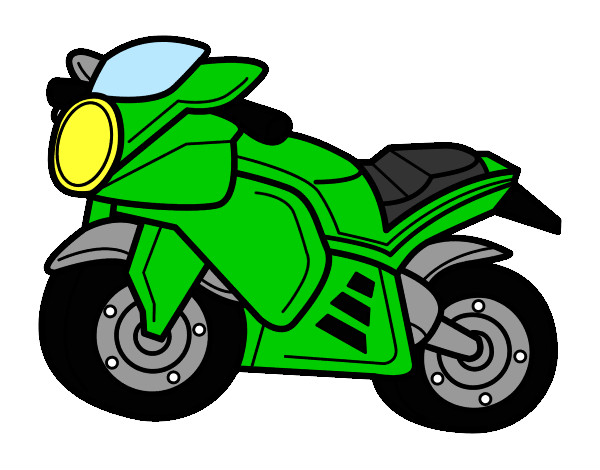 Desenho de Moto esportiva pintado e colorido por Gabryel o dia 21 de Junho  do 2013