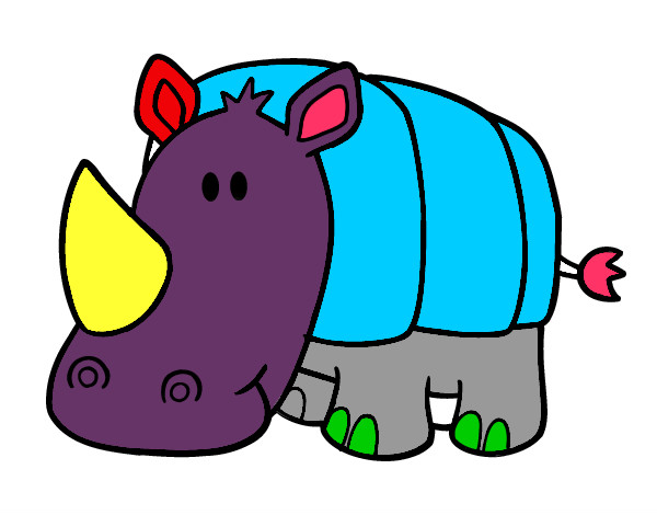 Desenho Rhino bebê pintado por Victoria1