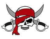 Desenho Símbolo pirata pintado por dayanne