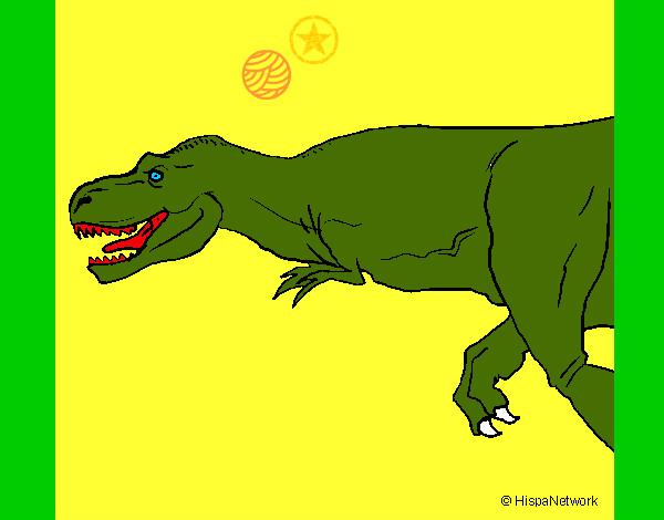 Desenho Tiranossaurus Rex pintado por lima