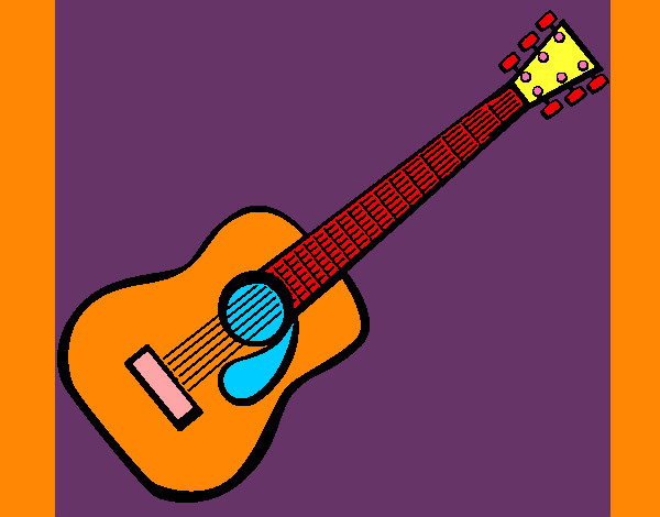 Desenho Guitarra espanhola II pintado por Rogerioan