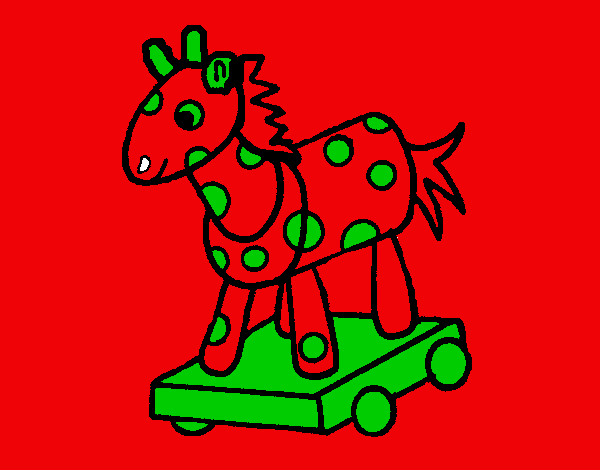Desenho Cavalo de madeira pintado por belly1