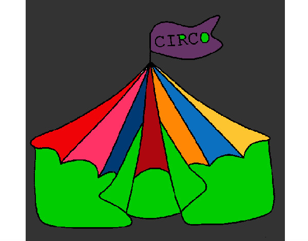 Desenho Circo pintado por Rian