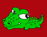 Desenho Crocodilo pequeno pintado por maria39