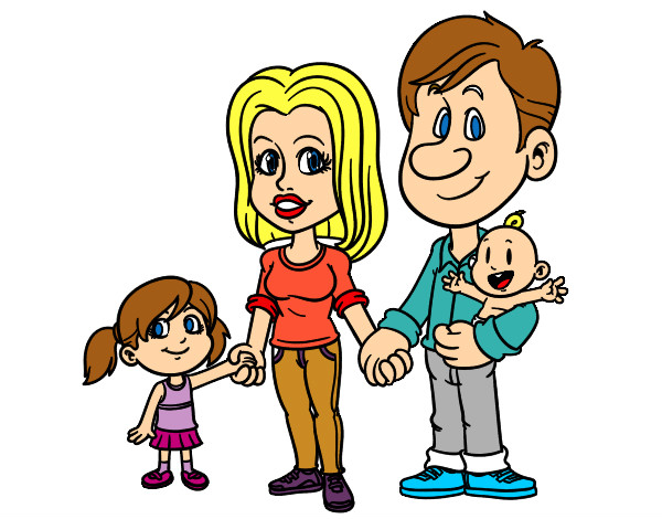 Desenho Família feliz pintado por dricaselen