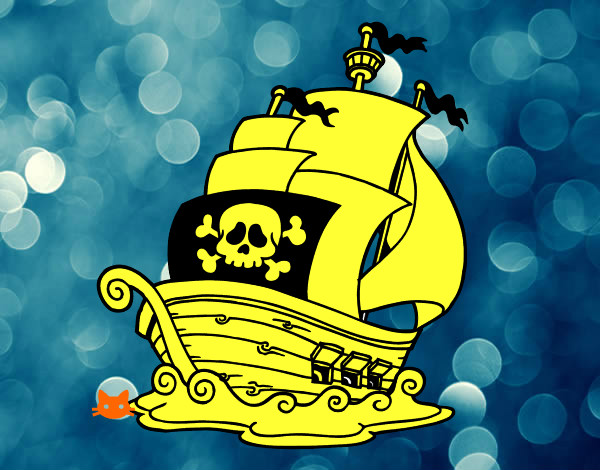 Desenho Navio de piratas pintado por LEANDROVI