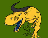 Desenho Tiranossaurus Rex aborrecido pintado por Rian