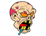 Desenho Cabeça de zombie pintado por danidan