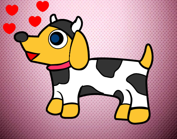 Desenho Cão-vaca pintado por Alyne
