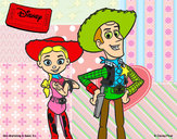 Desenho Jessie e Woody pintado por roseluis