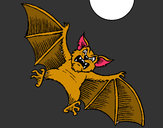 Desenho Morcego cão pintado por leoncio