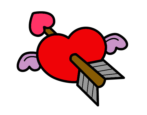 Desenho Coração de São Valentim pintado por veronikka