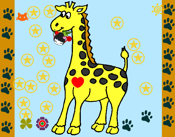 Desenho Girafa 4 pintado por Matteo