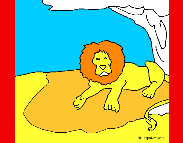 Desenho O Rei Leão pintado por Matteo