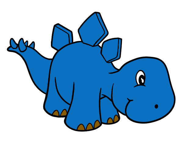 Desenho Bebê Stegosaurus pintado por Lucastarci