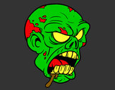 Desenho Cabeça de zombie pintado por 20123