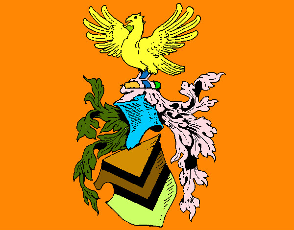 Desenho Escudo de armas e águia pintado por Manu23