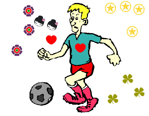 Desenho Jogador de futebol pintado por elizeu
