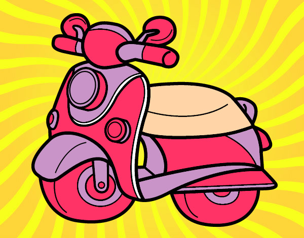 Desenho Motocicleta Vespa pintado por larah