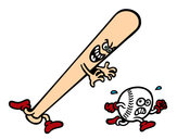 Desenho Taco de beisebol, perseguindo uma bola pintado por Ana10