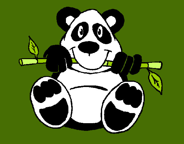 Desenho Urso panda pintado por Pepsi