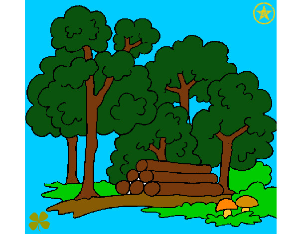 Desenho Bosque pintado por nannisilva
