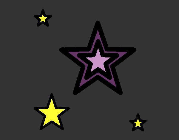 Desenho Estrela pintado por alicelima