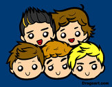 Desenho One Direction 2 pintado por ninapuca