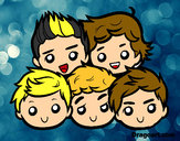 Desenho One Direction 2 pintado por yasmin1