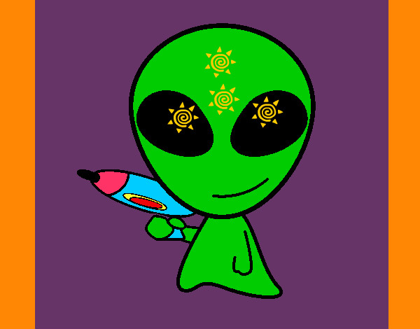 Desenho Alienígena II pintado por yochanan