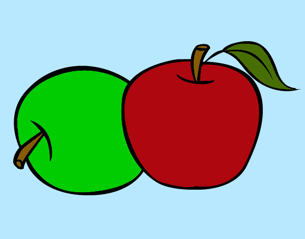 Desenho Dois maçãs pintado por RaioBranco