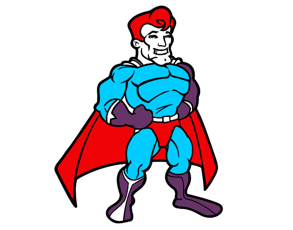 Desenho Super-herói musculoso pintado por Diana11
