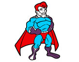 Desenho Super-herói musculoso pintado por Diana11