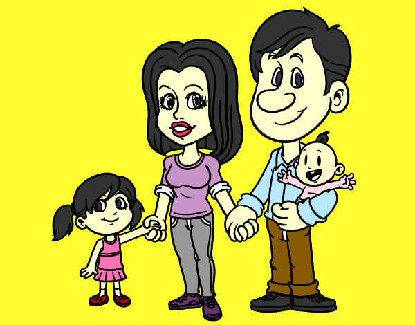 Desenho Família feliz pintado por Julia2009