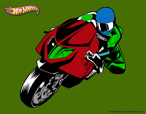 Desenho Hot Wheels Ducati 1098R pintado por vivico