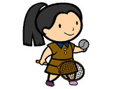 Desenho Rapariga tenista pintado por Julia2009