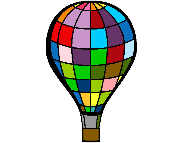Desenho Balão de ar quente pintado por dilcimara